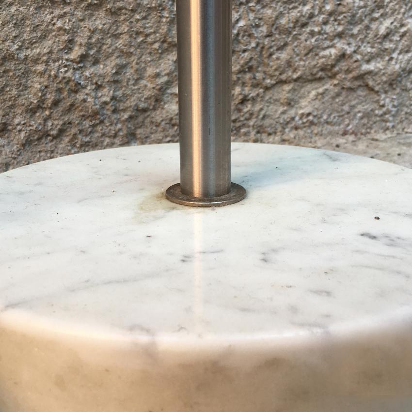 Mid-Century Modern Italian Glass and Marble Floor Lamps Papavero, by A. Castiglioni for Flos, 1964