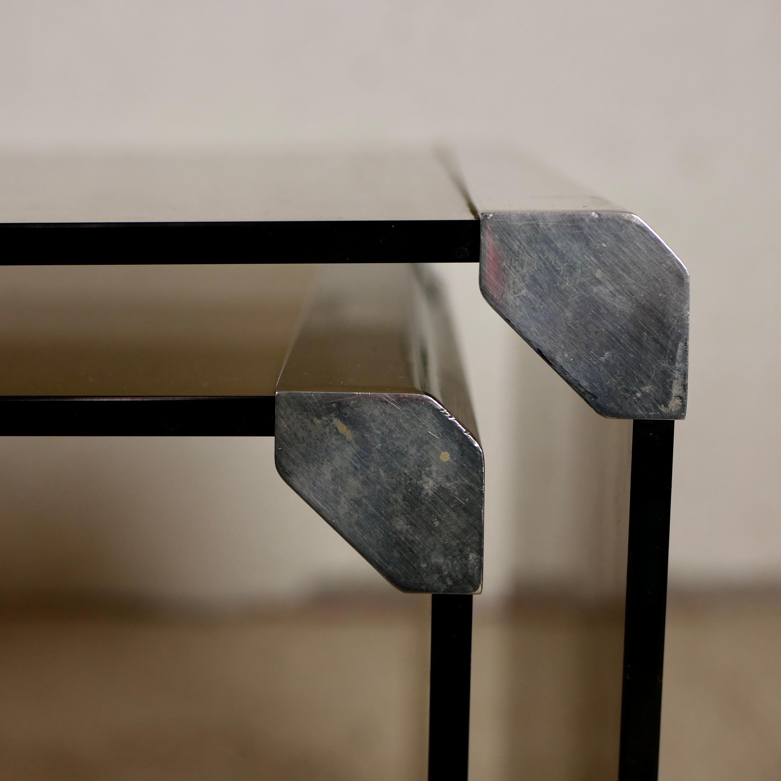 Italian Glass and Metal Nesting Tables by Gallotti & Radice, 1970s 7