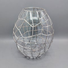 Italian Glass and Sterling Silver decorative vase