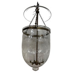 Antique Italian Glass bell Jar Chandelier