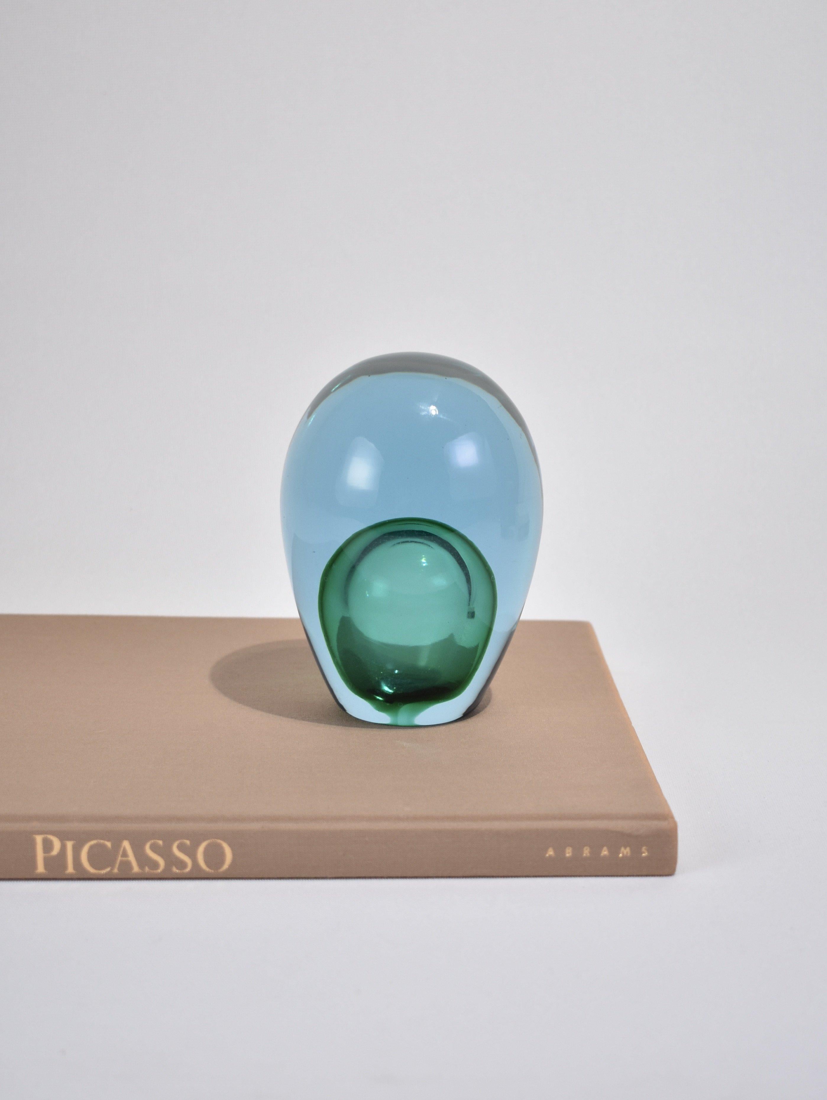 Hand-Crafted Italian Glass Bookends