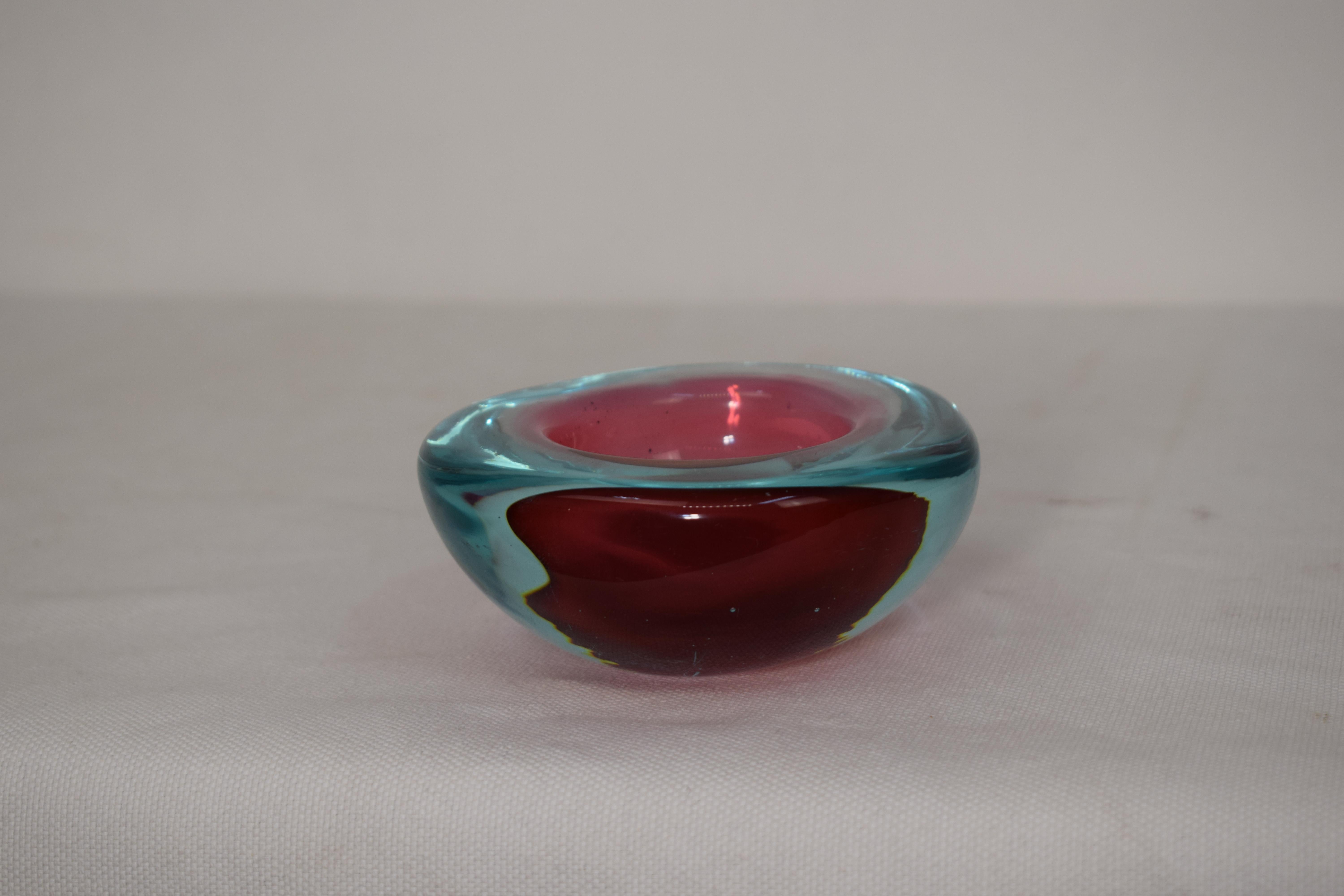 Murano Glass Italian Glass Bowl from Murano, 1960s For Sale