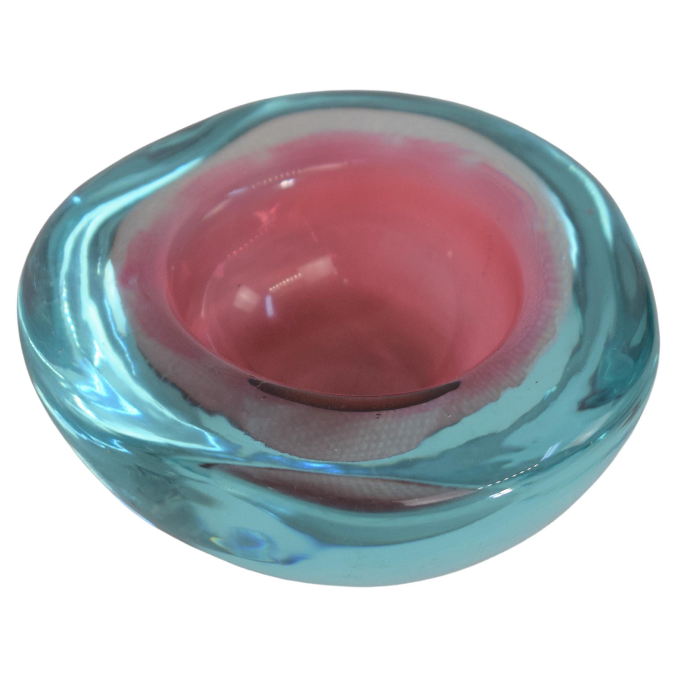 Italian Glass Bowl from Murano, 1960s For Sale
