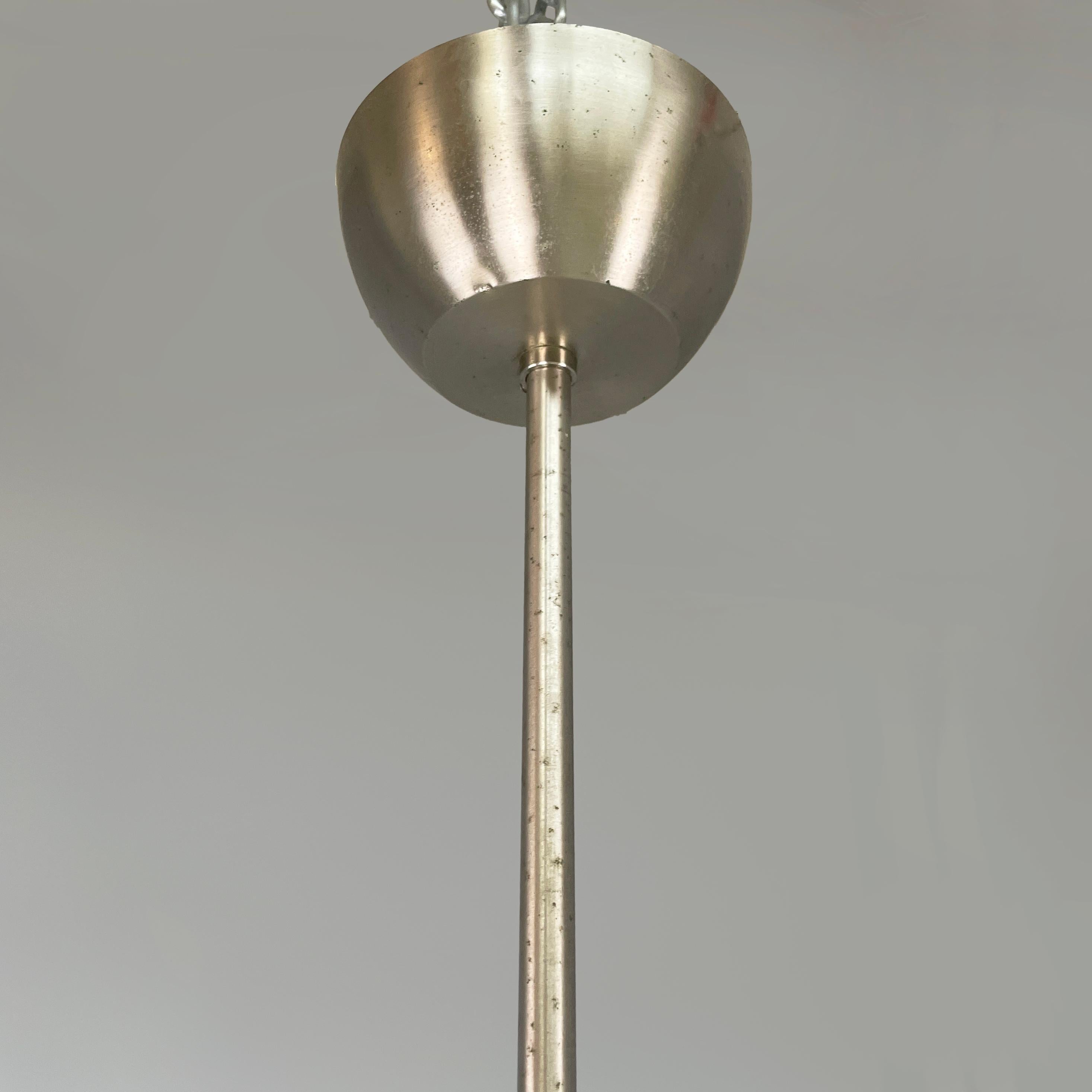 Italian glass brass chandelier Triclinio by Vico Magistretti for Artemide, 1970s For Sale 11