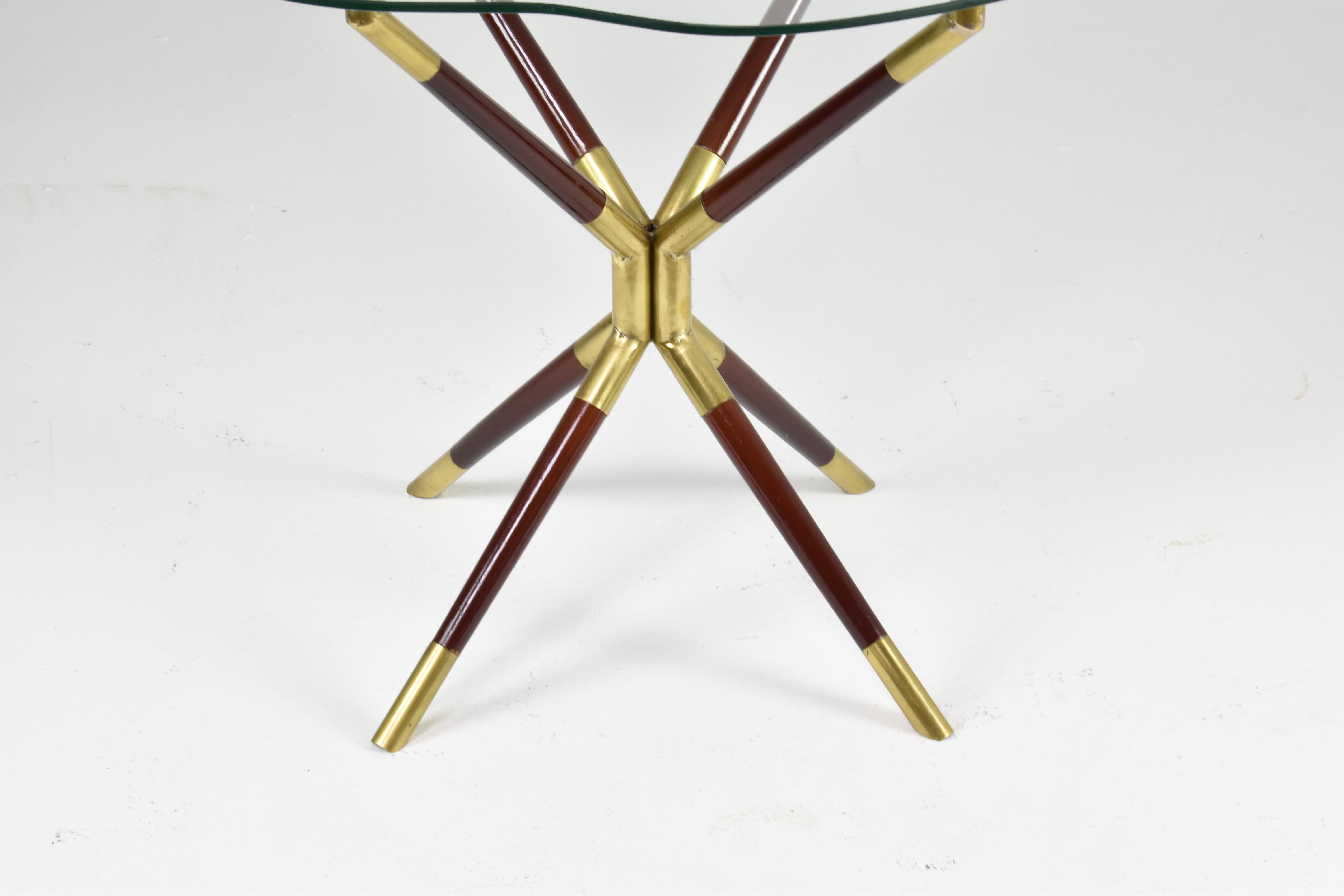 Italian Glass & Brass Coffee Table by Cesare Lacca, 1958 For Sale 4
