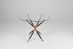 Italian Glass & Brass Coffee Table by Cesare Lacca, 1958