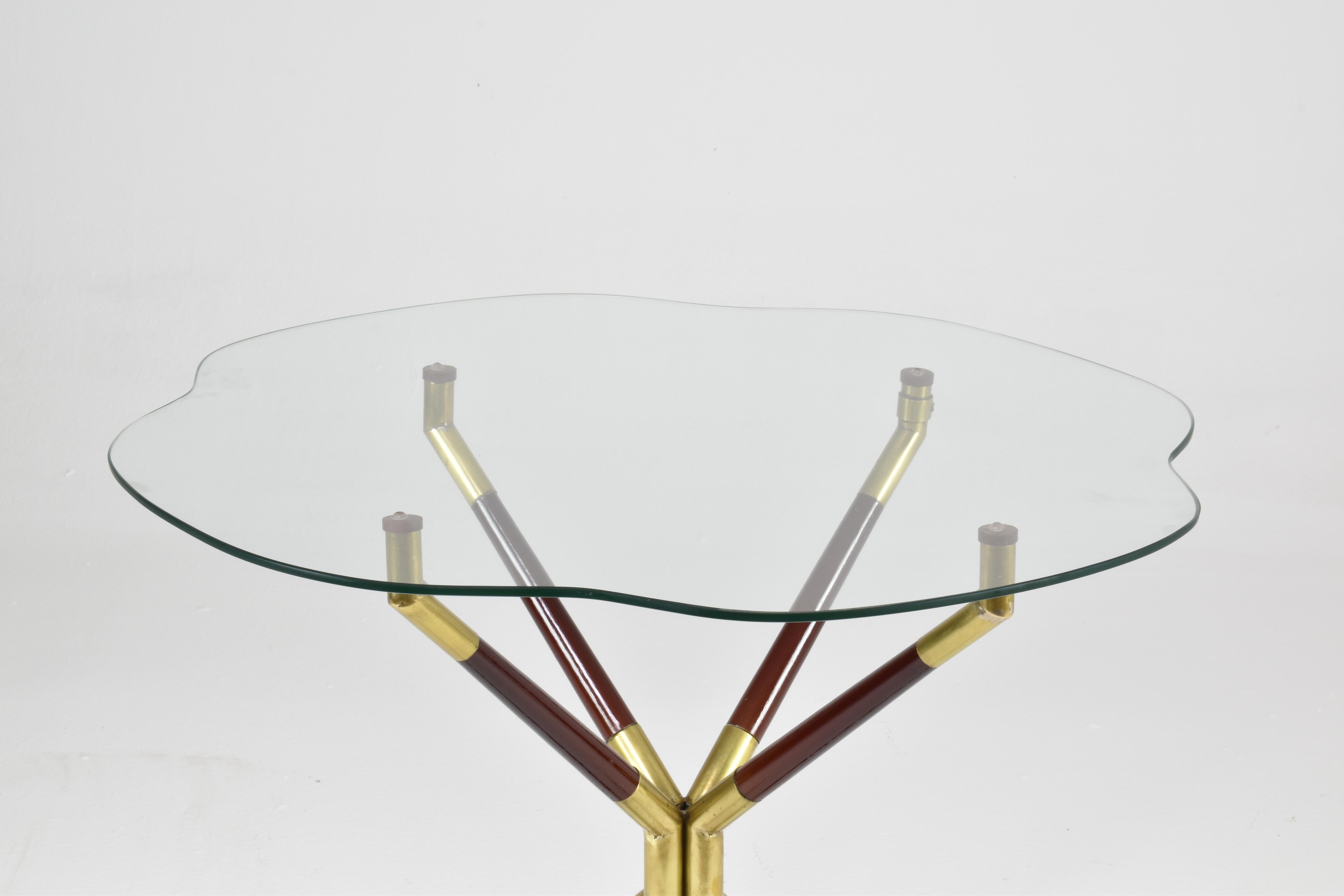Italian Glass & Brass Coffee Table by Cesare Lacca, 1958 For Sale 1