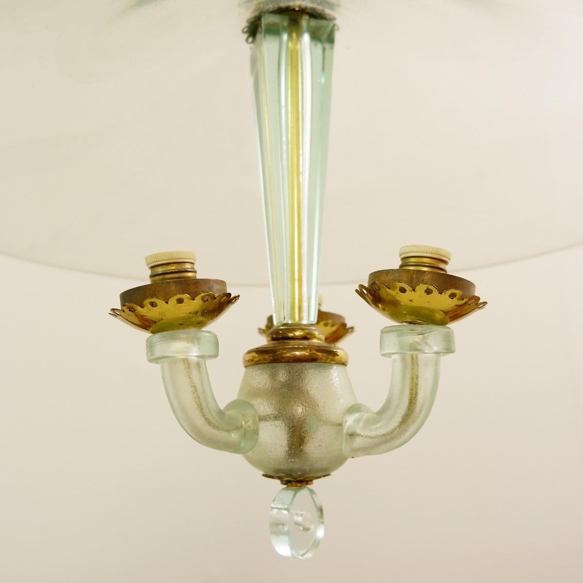 Italian glass ceiling lamp.