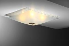 Italian glass ceiling lamp from the 60s attributed to Pietro Chiesa for Fontana