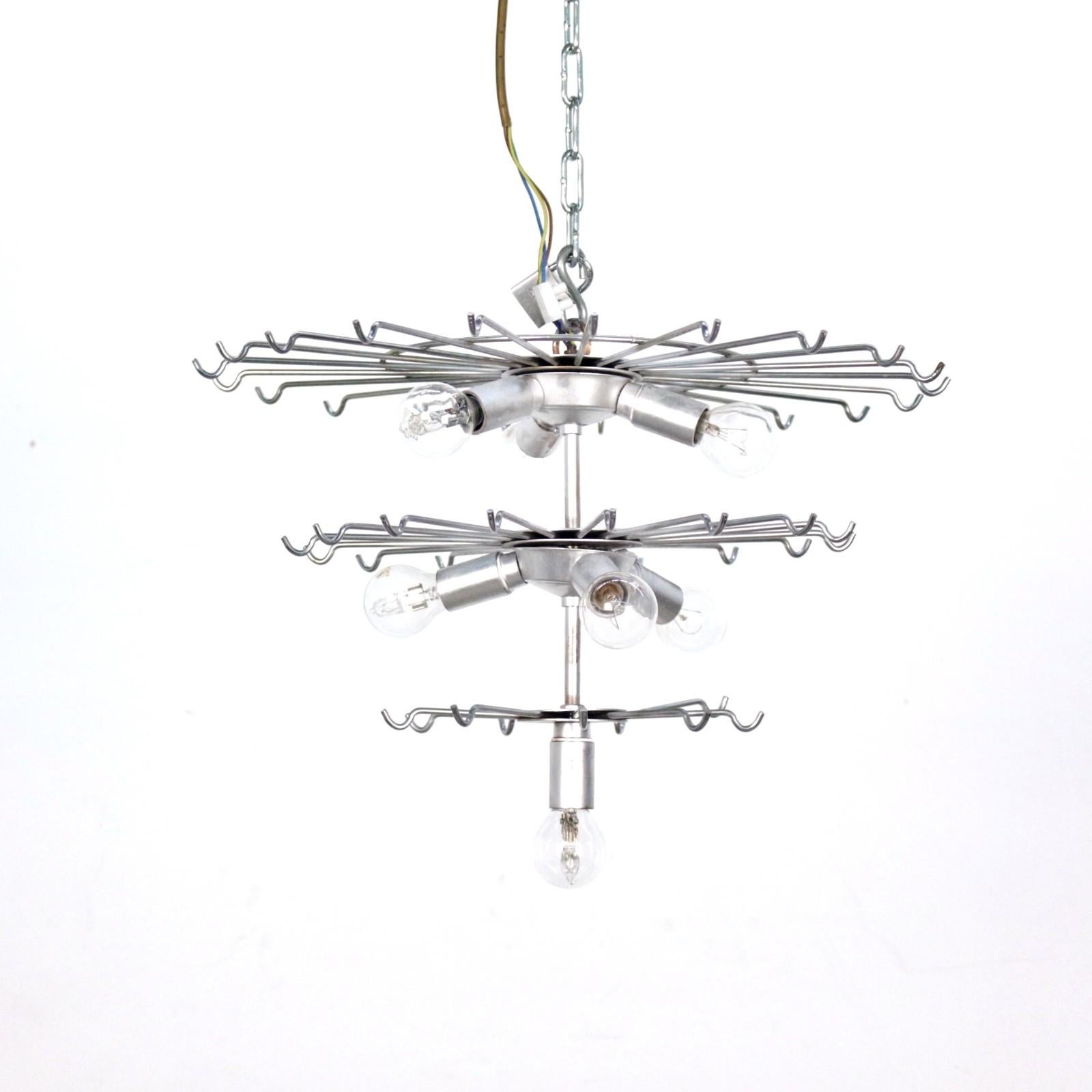 Italian glass chandelier 1960´s In Good Condition In Klintehamn, SE
