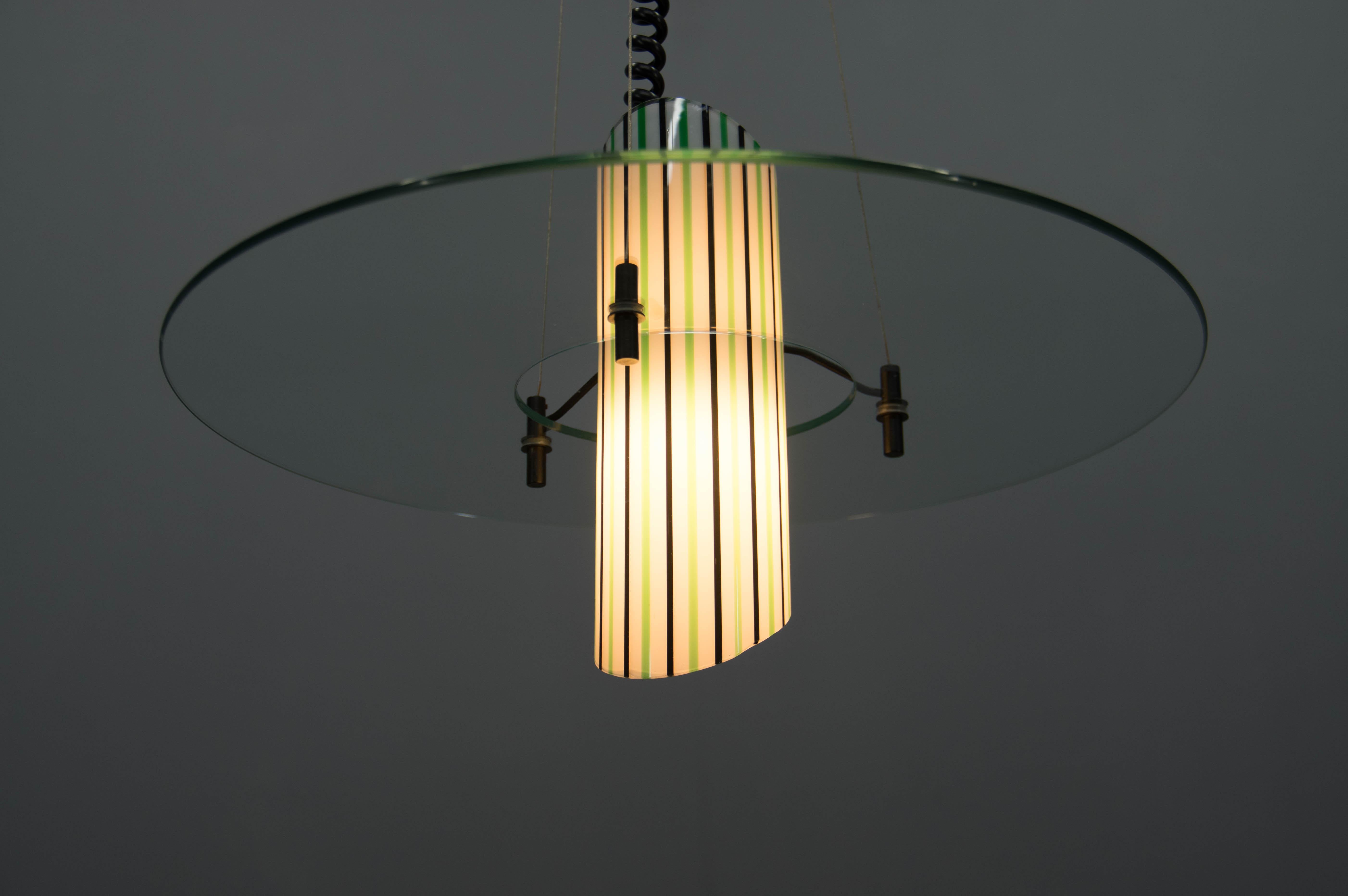 Italian Glass Chandelier, 1980s In Good Condition For Sale In Praha, CZ
