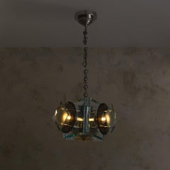 Italian Glass Chandelier by Antonio Lupi for Lupi Cristal Luxor, 1970s