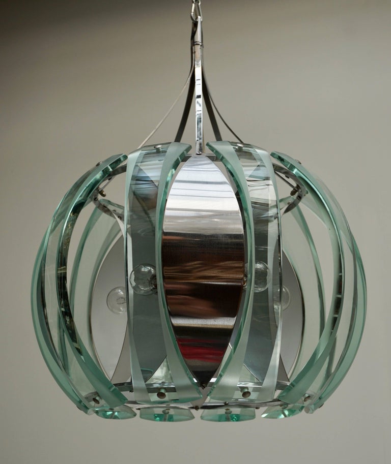 Italian Glass Chandelier In Good Condition For Sale In Antwerp, BE