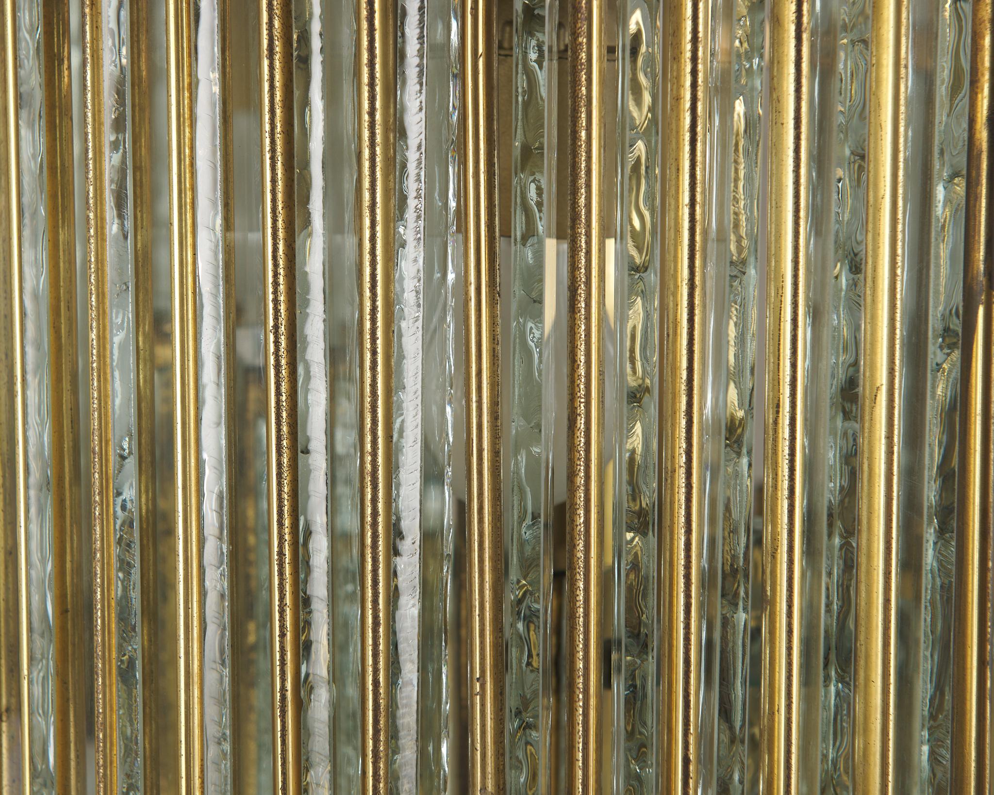 Fine XX secolo Lampadario in vetro italiano in vendita