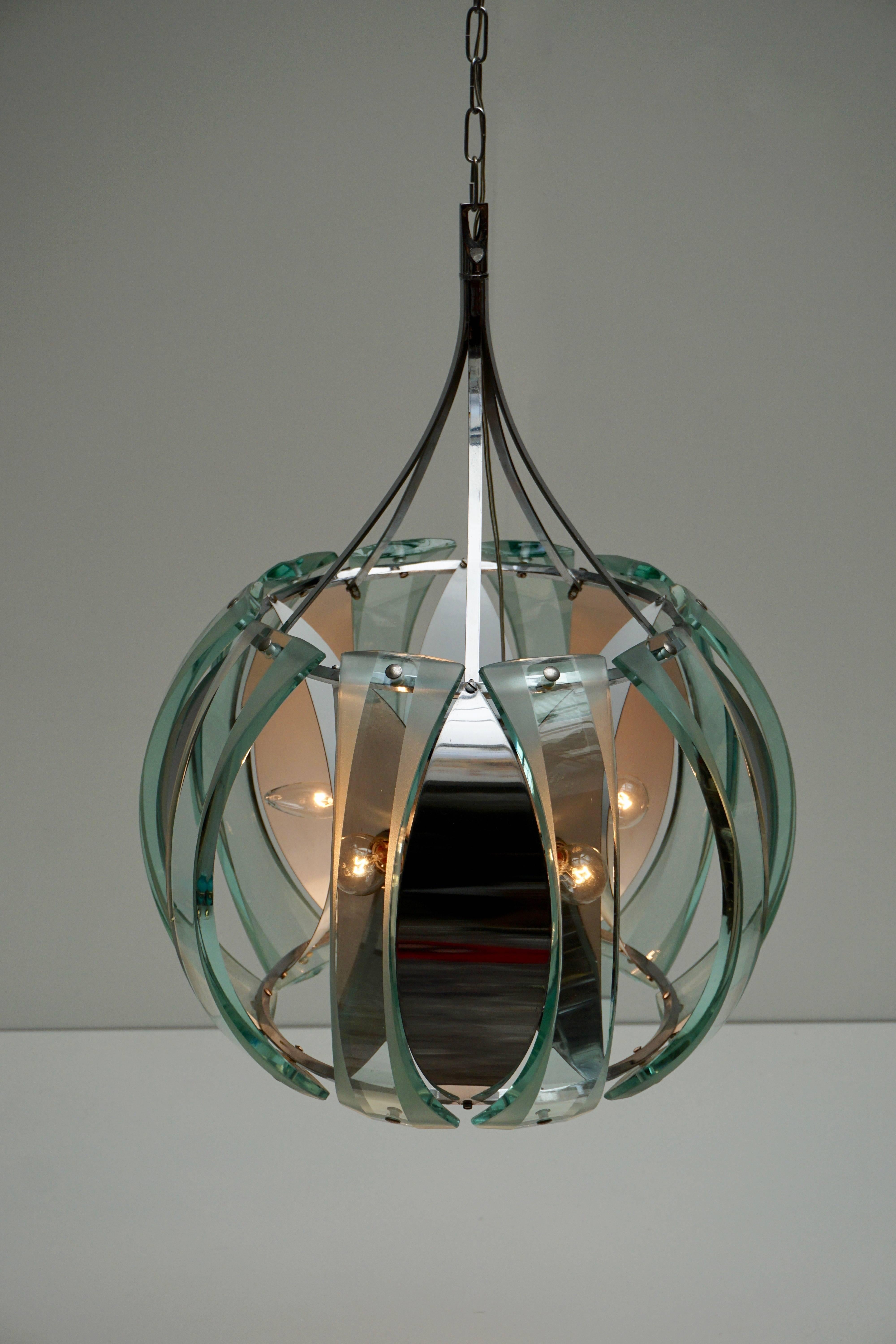 Italian Glass Chandelier For Sale 1