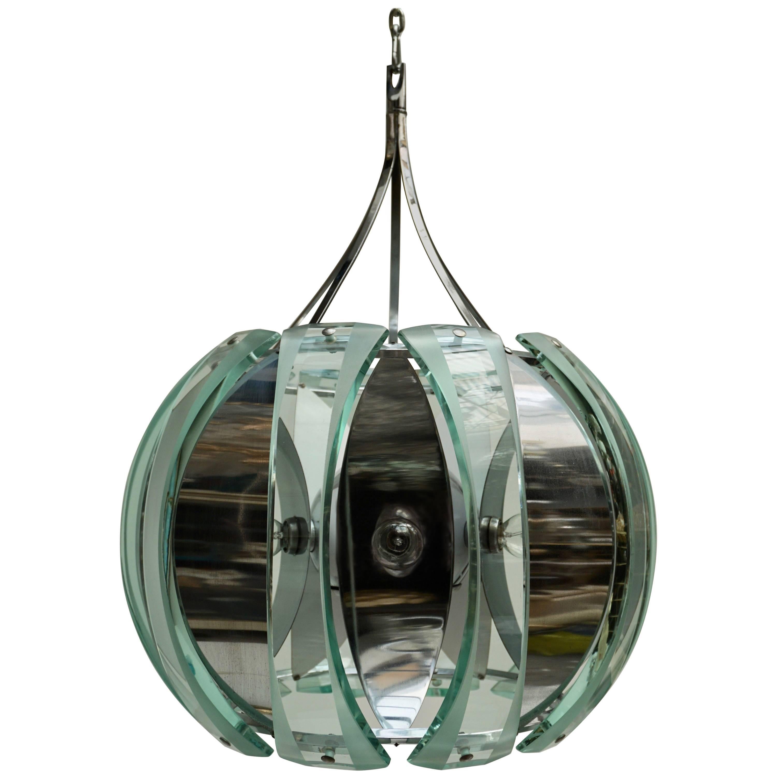 Italian Glass Chandelier For Sale