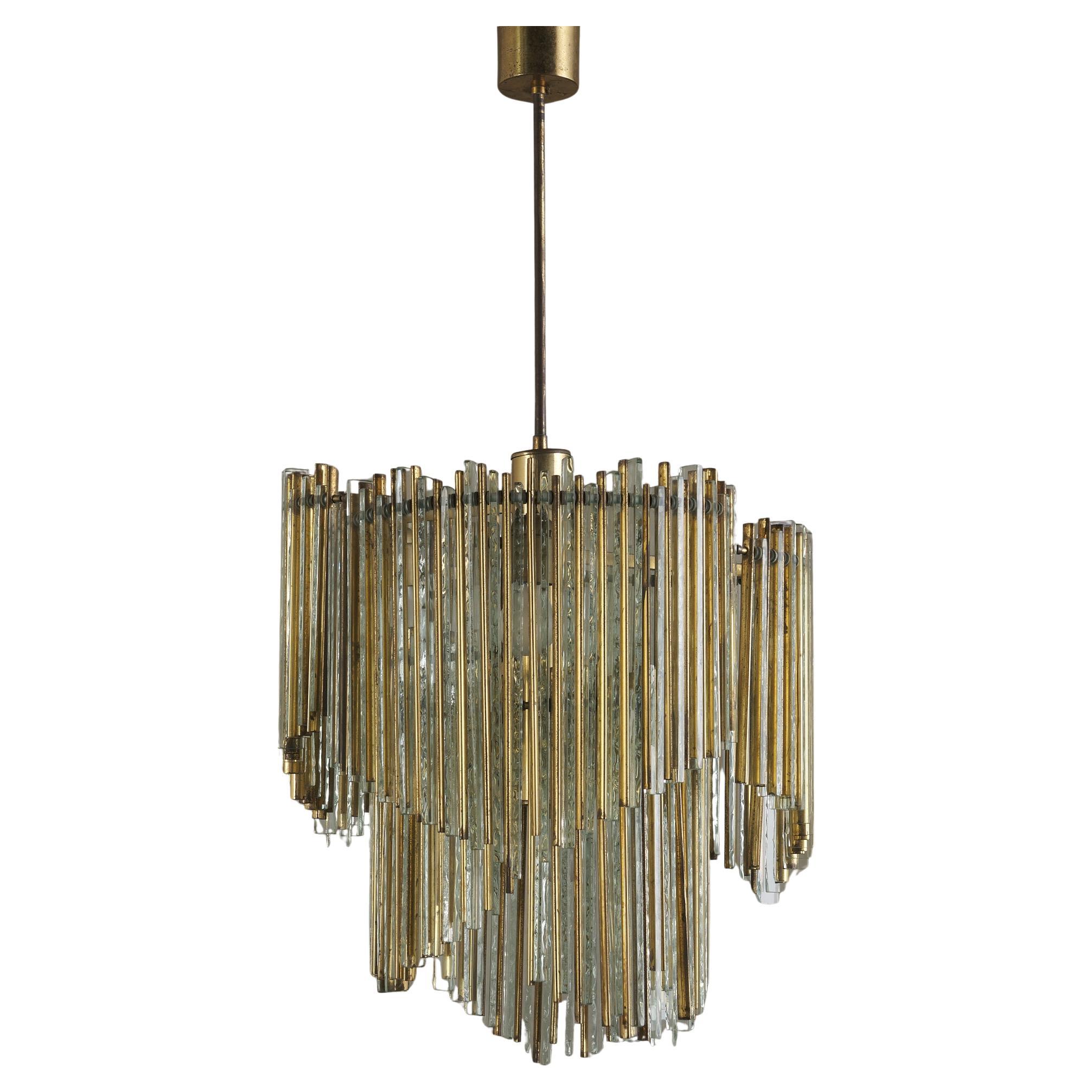 Lustre en verre italien