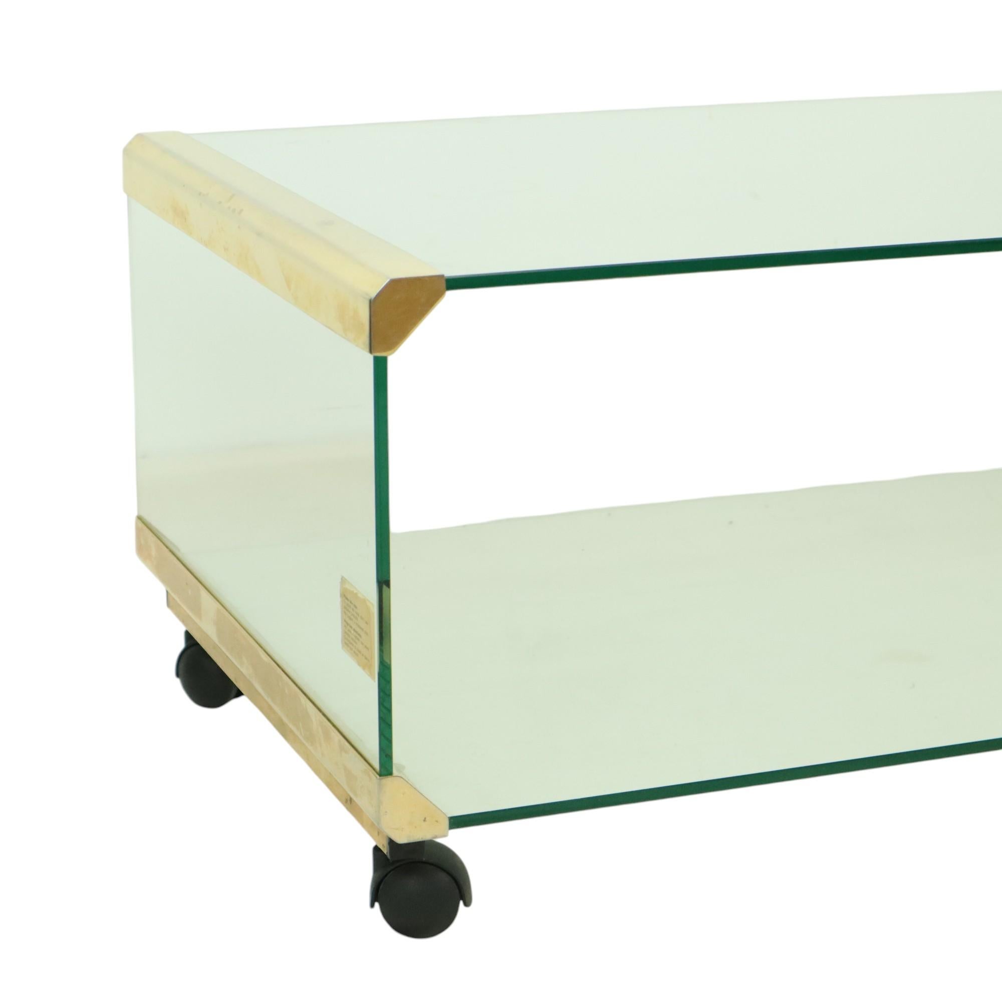 Tavolino in vetro italiano Gallotti & Radice Vintage Design 100cm In condizioni buone in vendita a Poperinge, BE