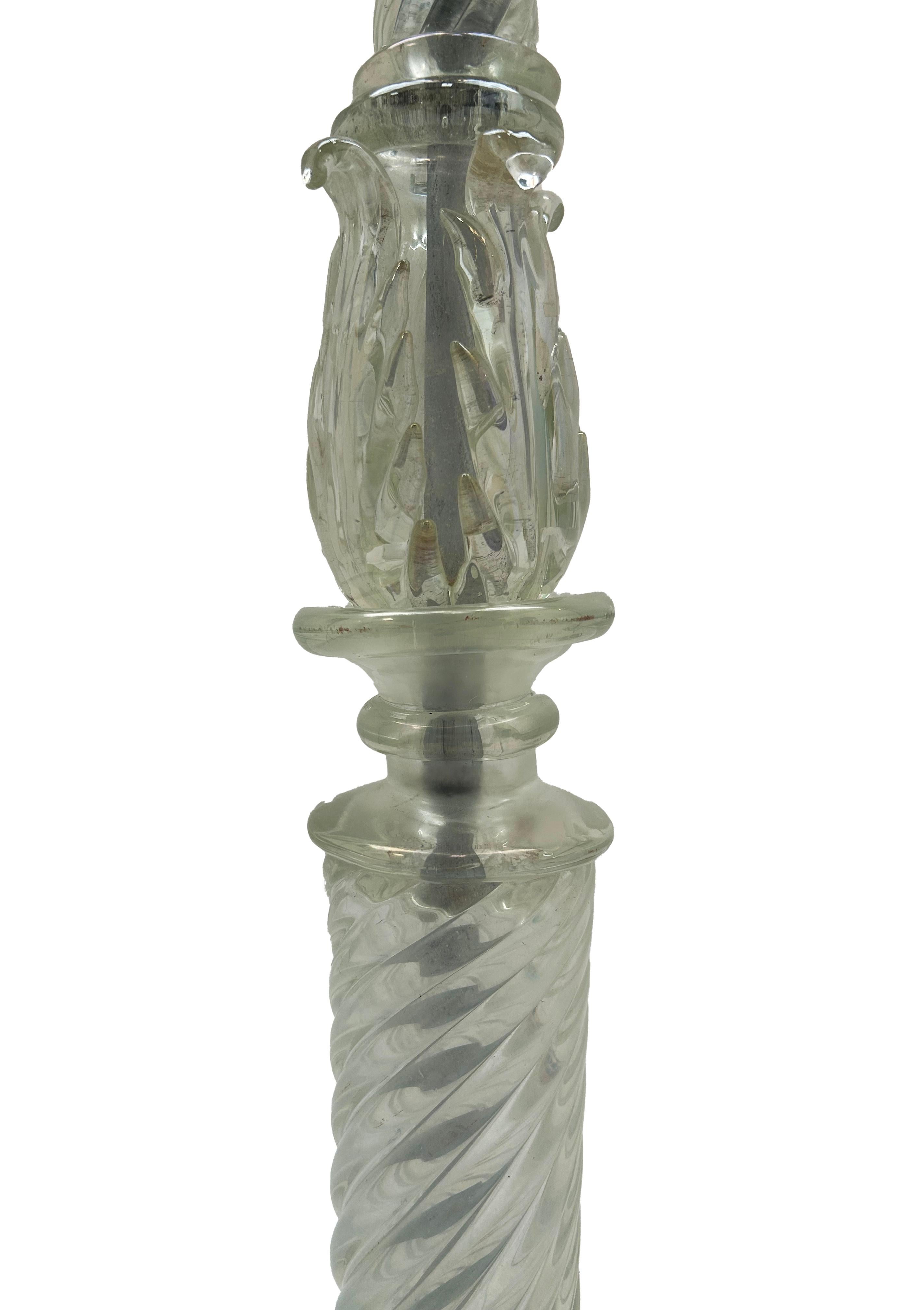 Italiano Lampada in vetro di Murano di Seguso Vetri d'Arte - Design translucido irisé in vendita