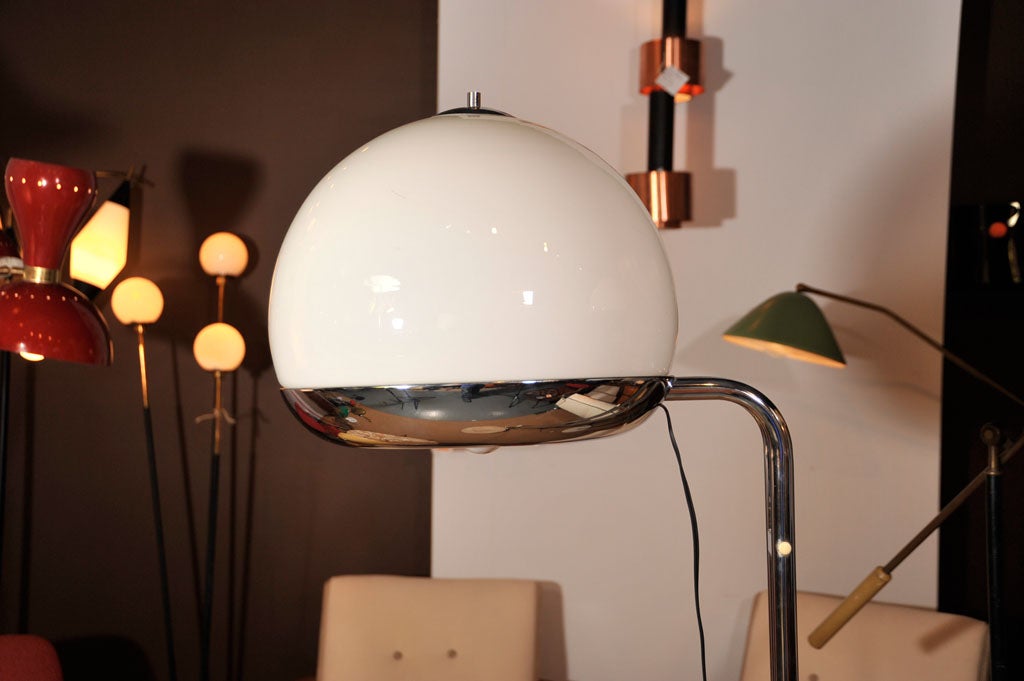 Enamel Italian Glass Floor Lamp For Sale