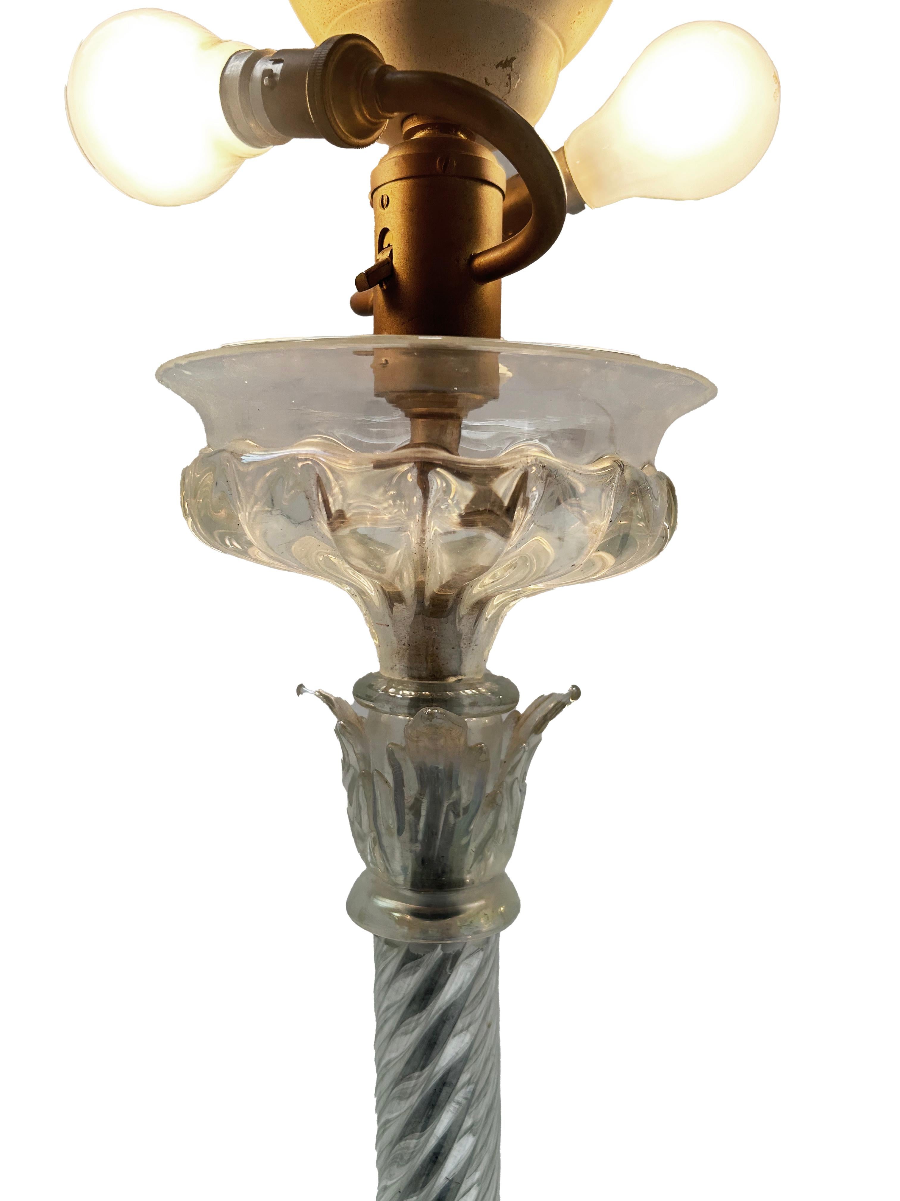 Lampada in vetro di Murano di Seguso Vetri d'Arte - Design translucido irisé In condizioni buone in vendita a NEUILLY-SUR-SEINE, FR