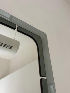 Italian Glass Framed Wall Mirror, in the Manner of Fontana Arte, 1960s
