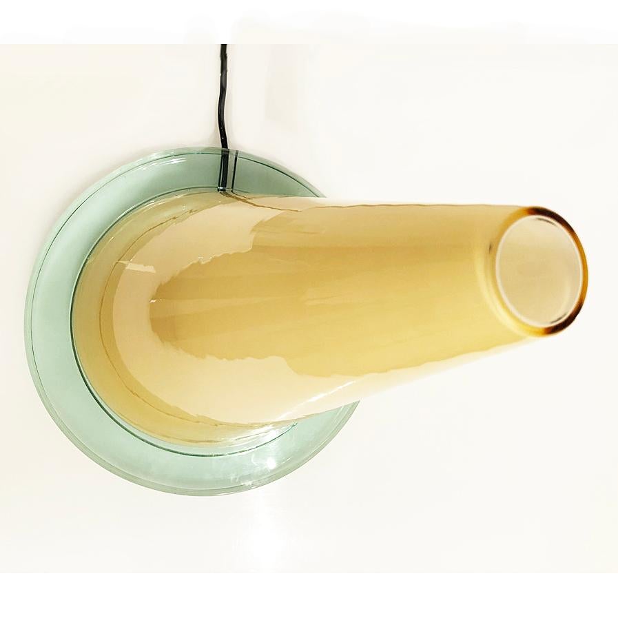 Molded Italian Glass Lamp by Fontana Arte