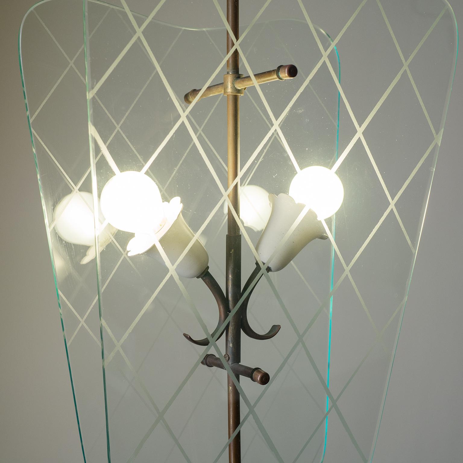 Italian Glass Lanterns, 1940s In Good Condition In Vienna, AT