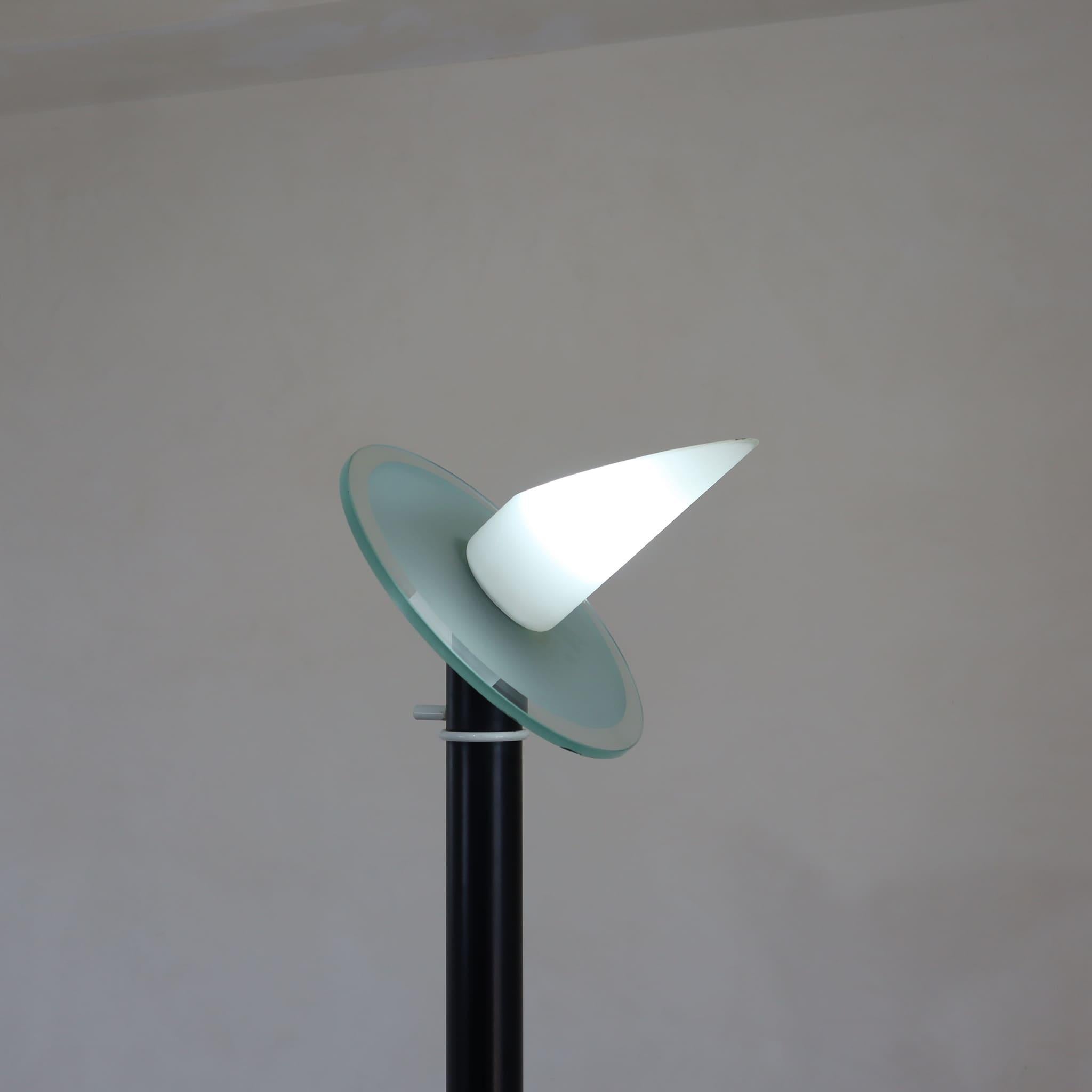 Lampada da terra moderna di metà secolo in vetro e metallo di Alfredo Barbini, Italia, 1970 In condizioni buone in vendita a Nicolosi, IT