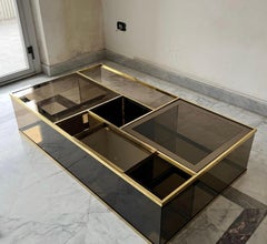 Modularer italienischer Glastisch, 1970er-Jahre