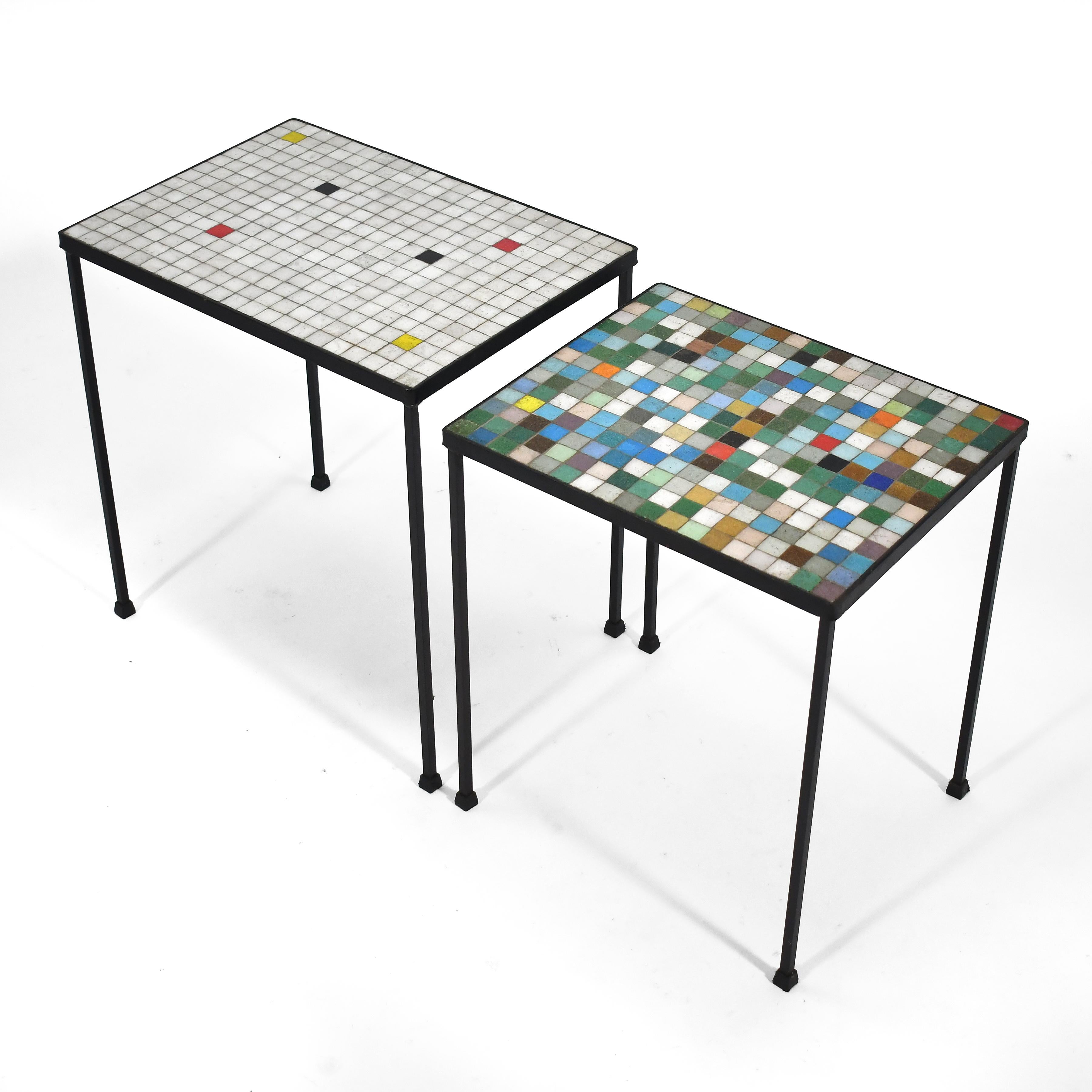 Italian Glass Mosaic Tile-Top Nesting Tables 4