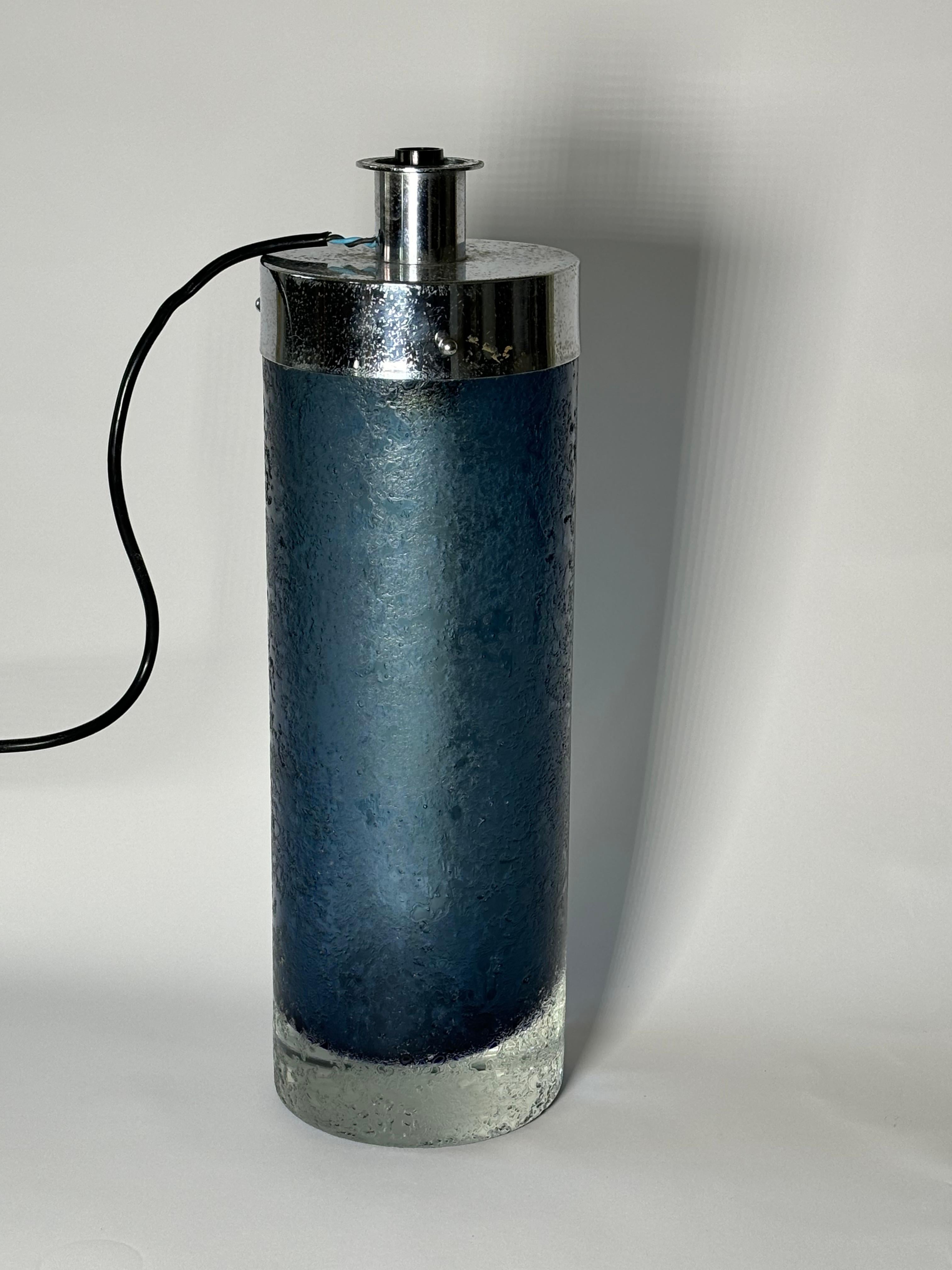 Modern Italian Glass Murano Table Lamp by Flavio Poli for Seguso For Sale
