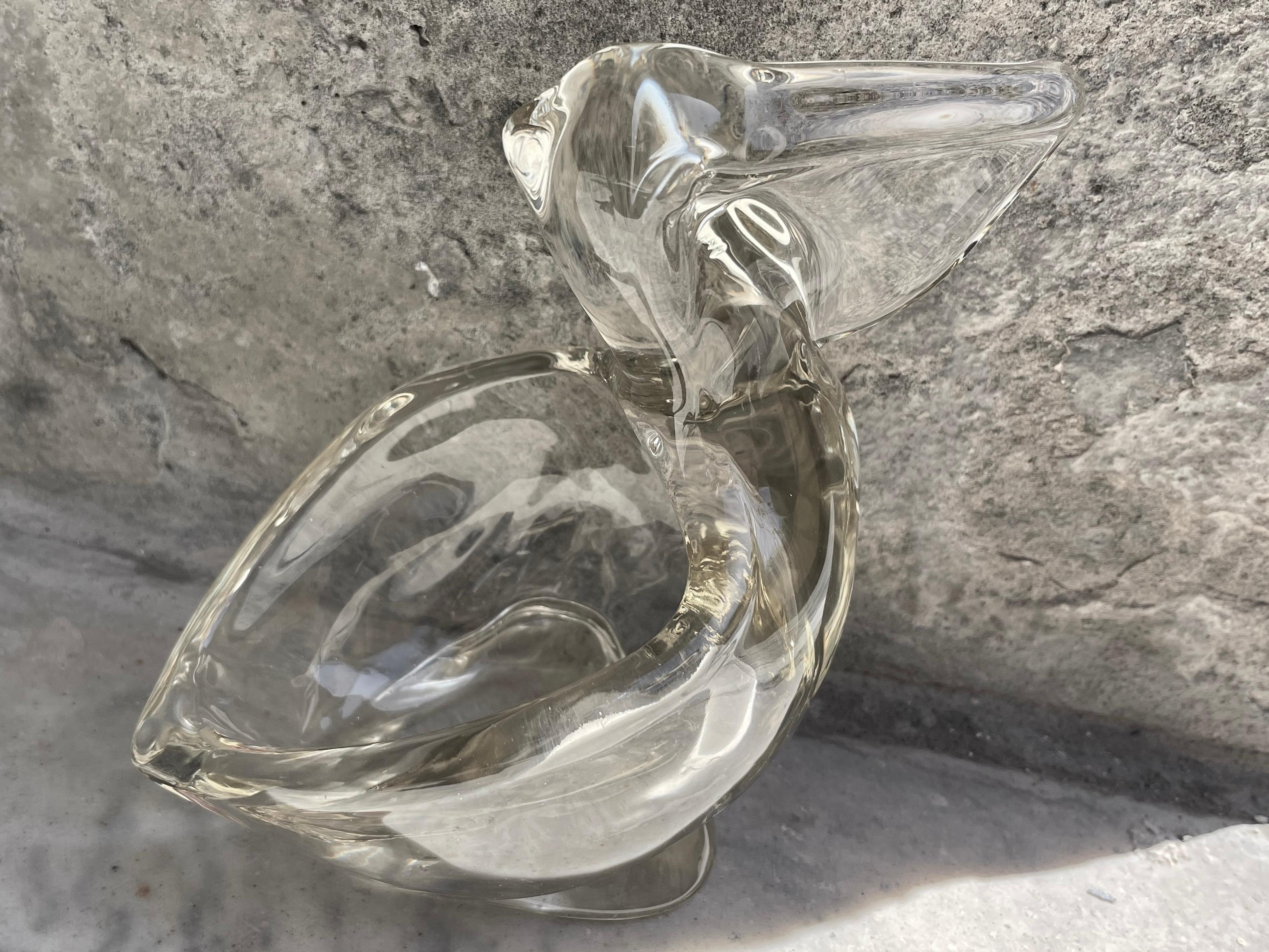 Tazón Pelícano de cristal italiano en Bueno estado para la venta en New York, NY