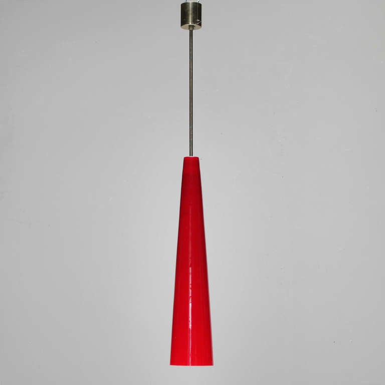Mid-Century Modern Italian Glass Pendant by Venini For Sale