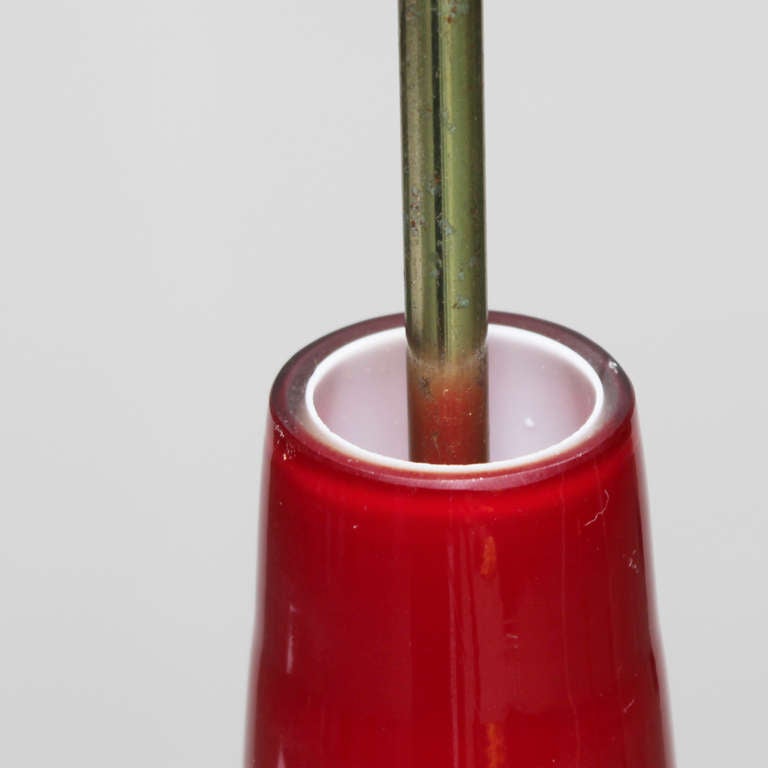 Mid-20th Century Italian Glass Pendant by Venini For Sale