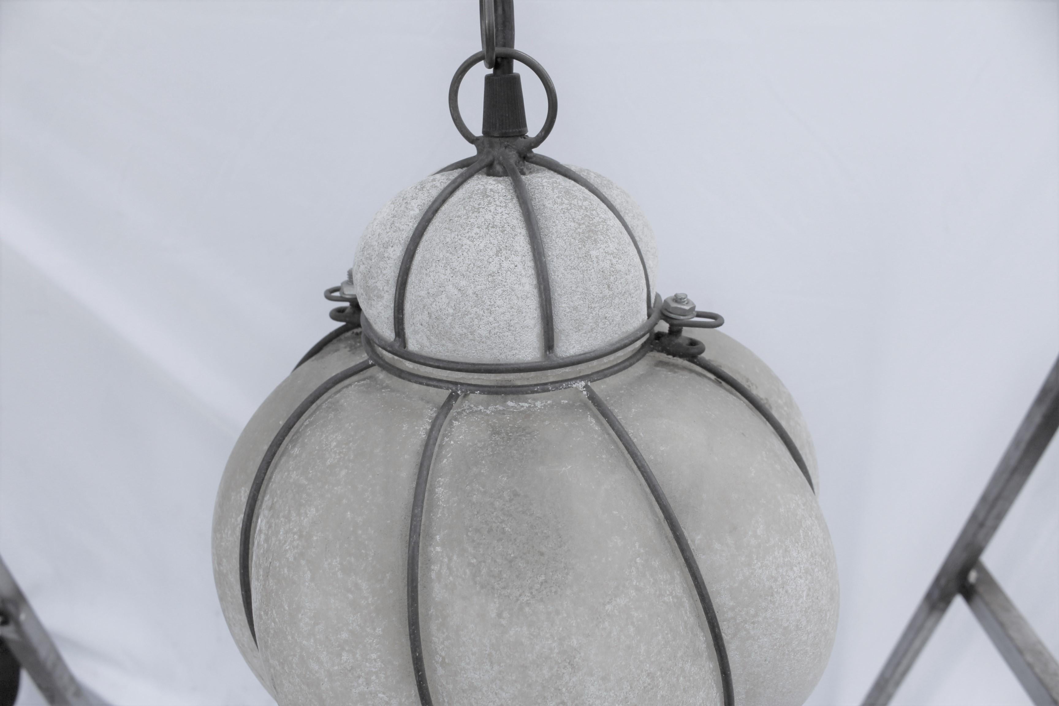 European Italian Glass Pendant Lamp