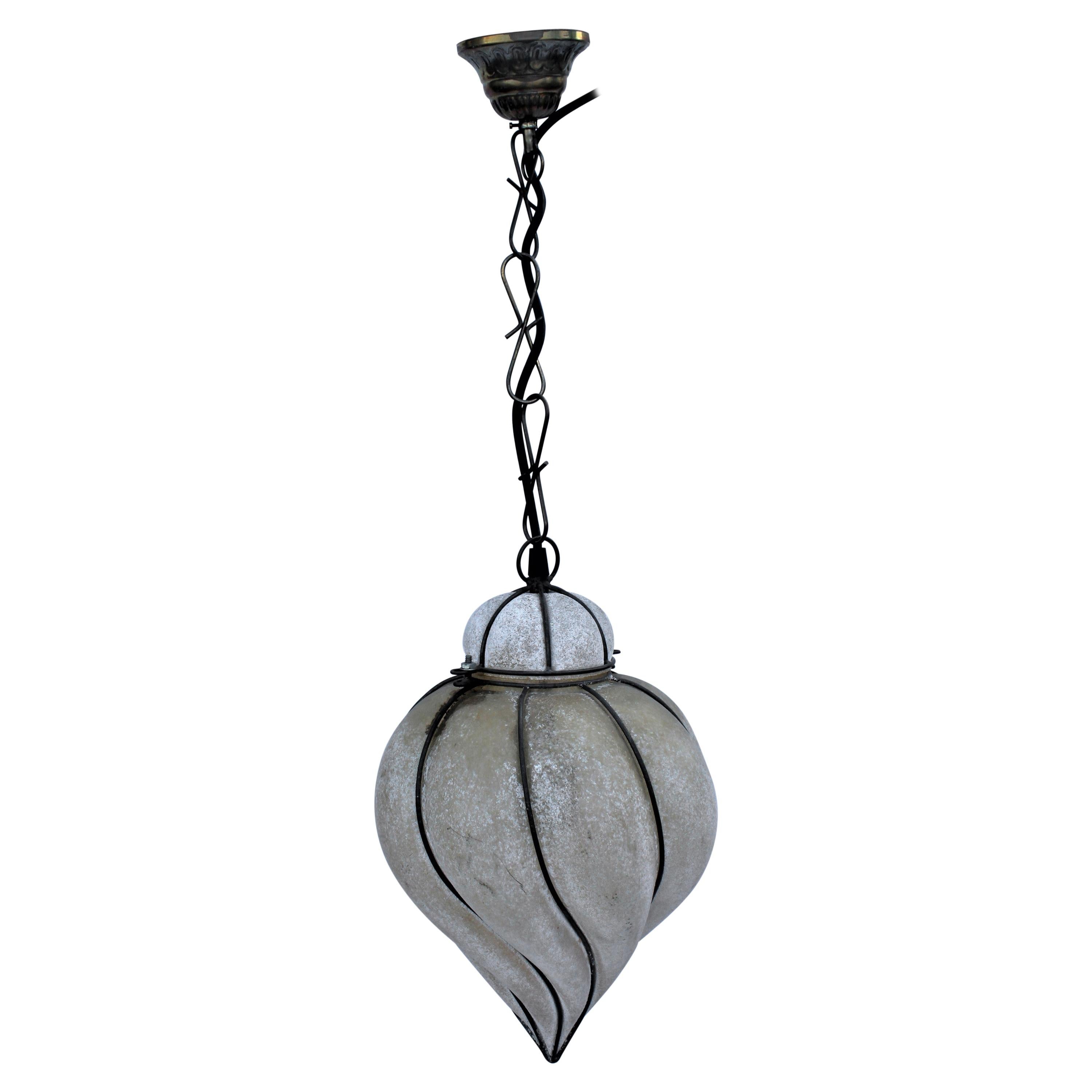 Italian Glass Pendant Lamp