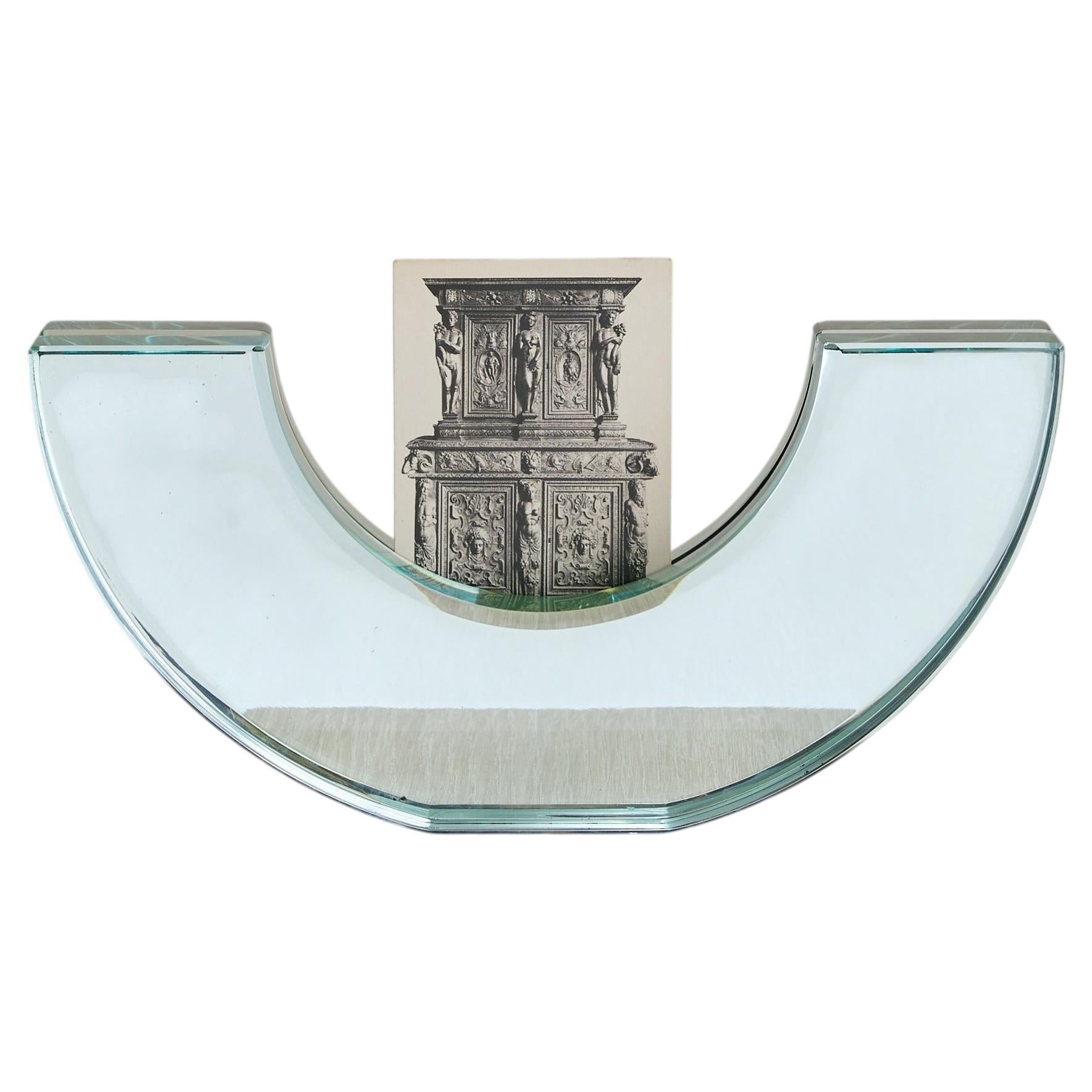 Italian Glass Photo Frame Attributed to Fontana Arte, 1960s For Sale