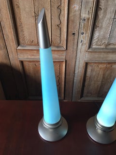 Italian Glass Spike Lamps