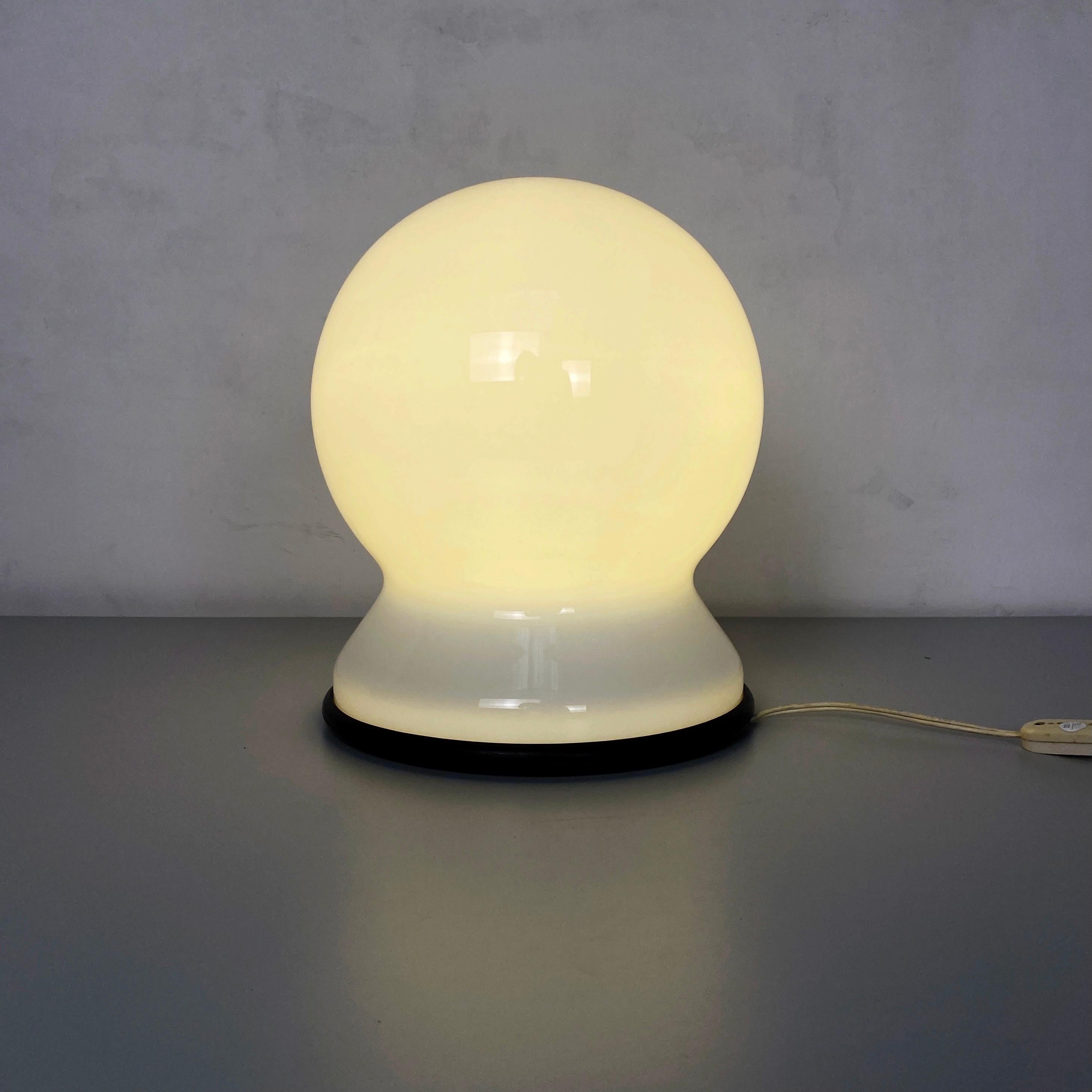 Italian Glass Table Lamp Scafandro by Sergio Asti Por Martinelli Luce, 1972 1