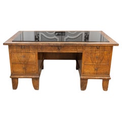 Italian Glass Top Desk, 20th Century