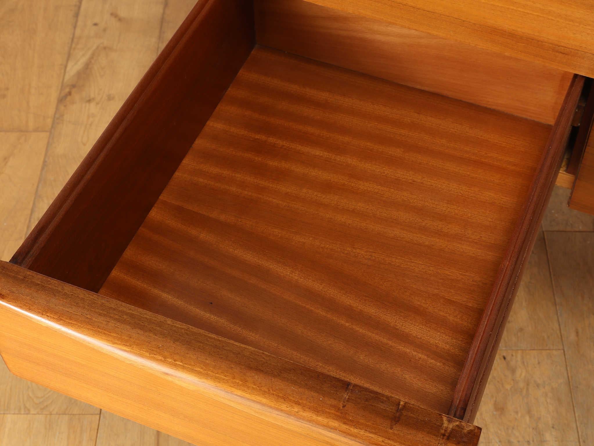 Italian Glass Top Sideboard 1950's For Sale 5