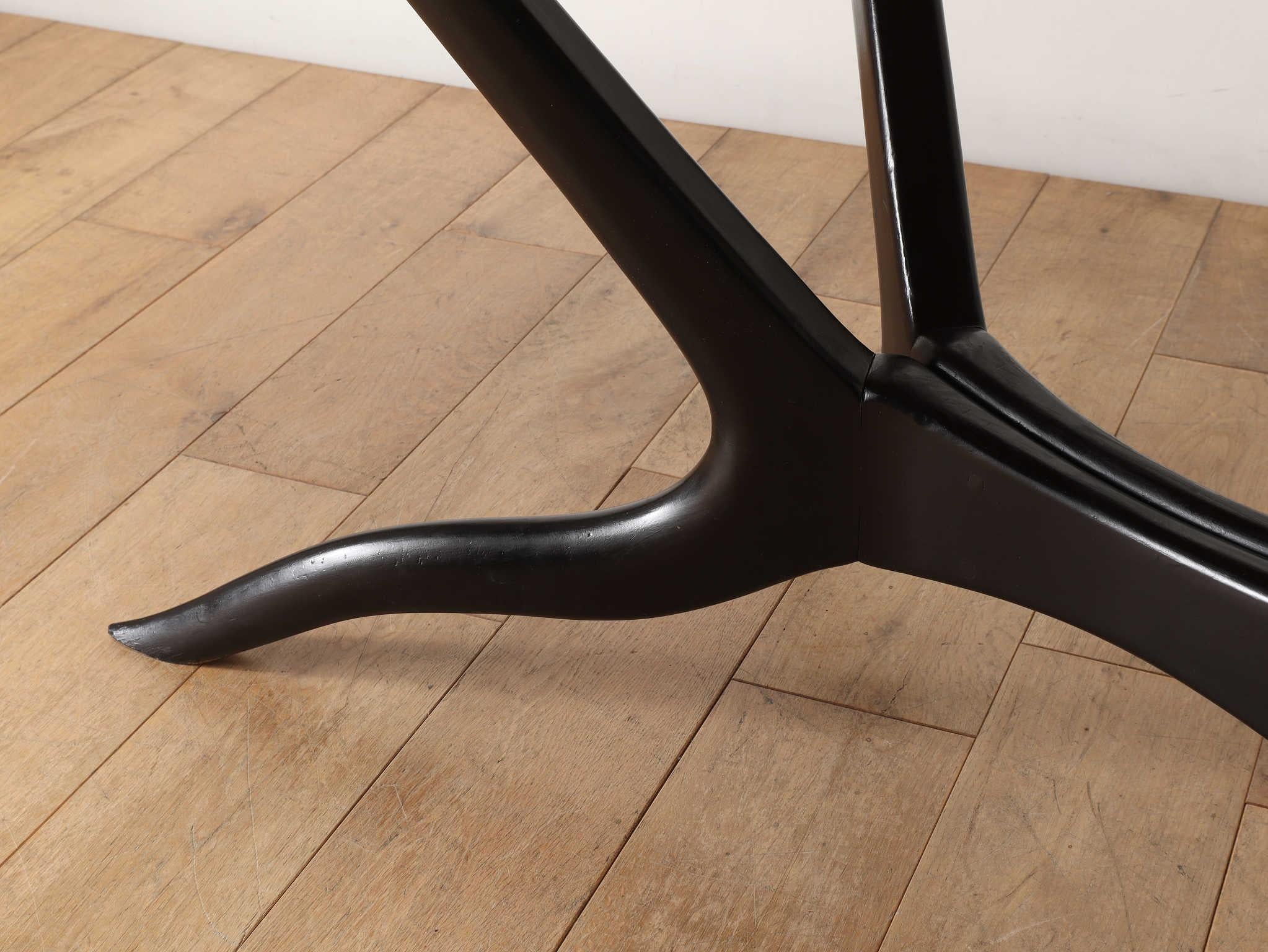 Table italienne à plateau de verre 1950 en vente 6