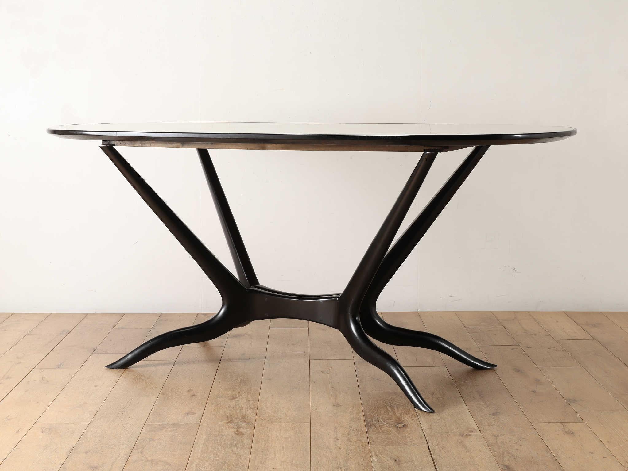 Table italienne à plateau de verre 1950 en vente 8