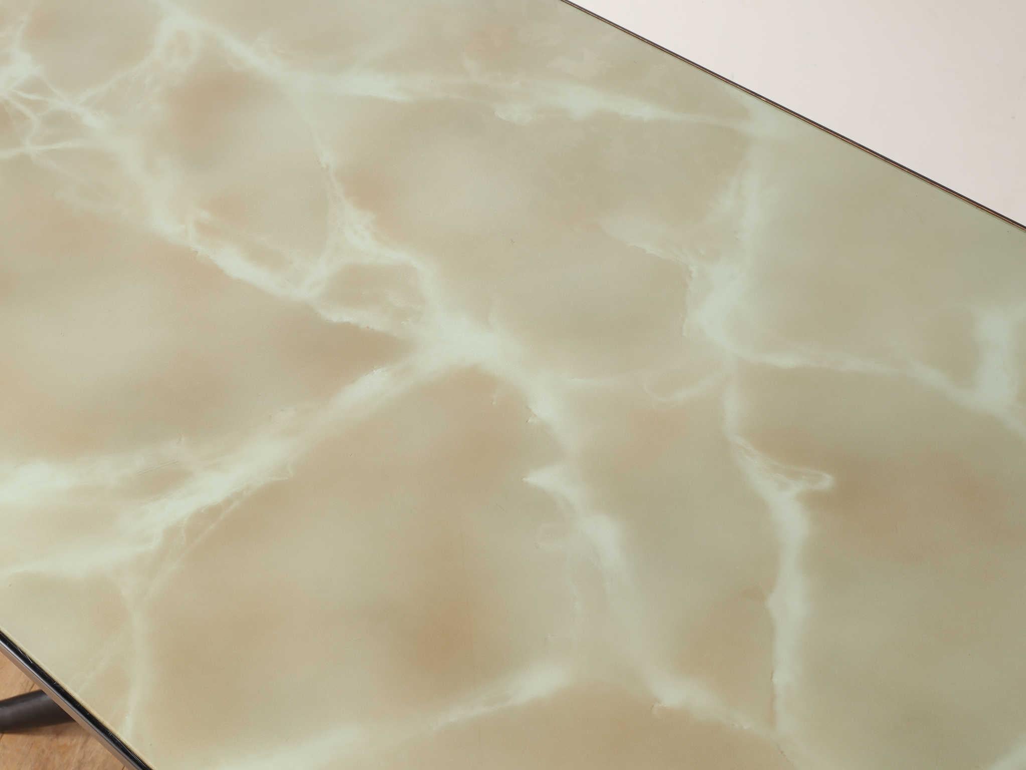 Verre Table italienne à plateau de verre 1950 en vente