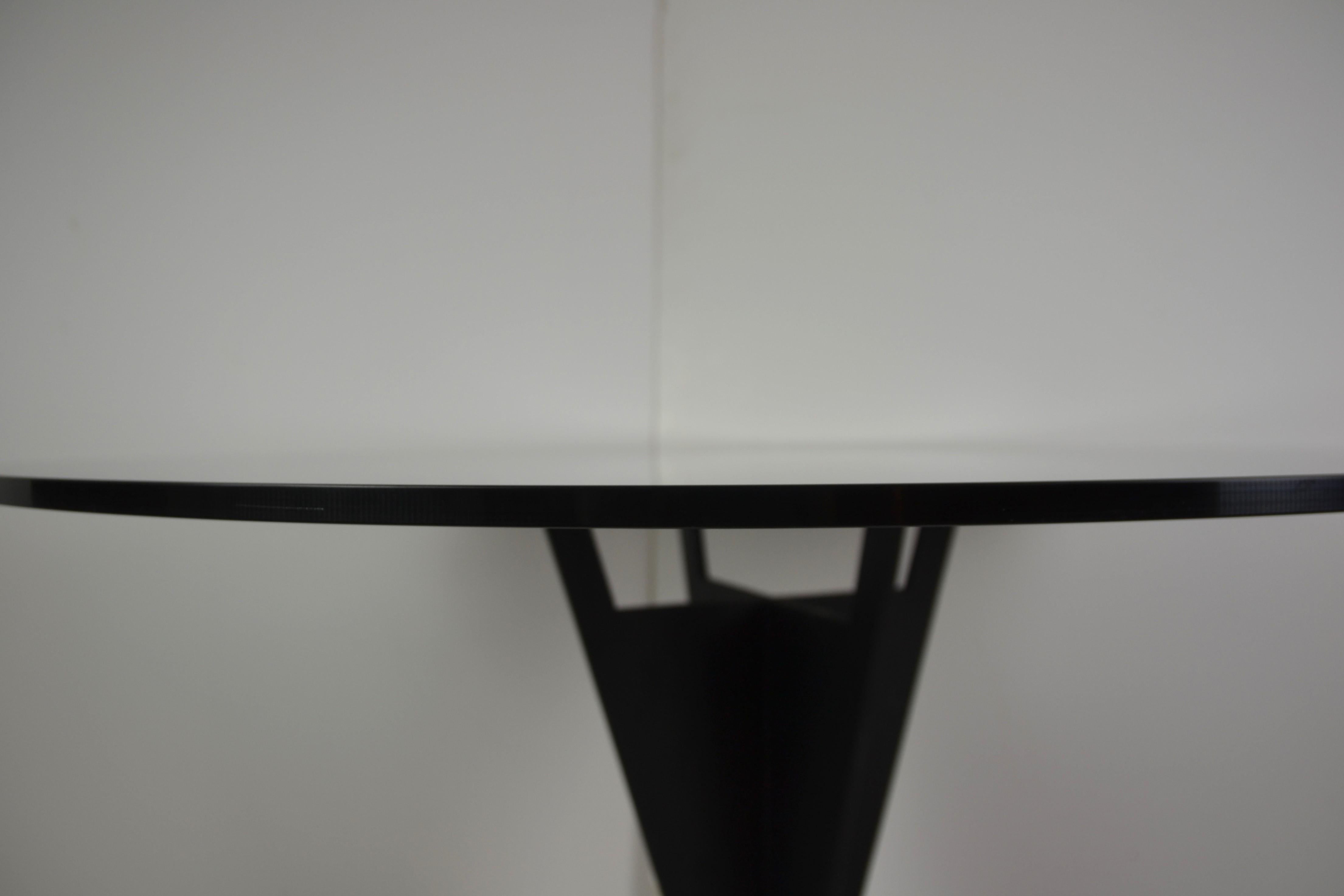 Smoked Glass Italian Glass Top Table For Sale