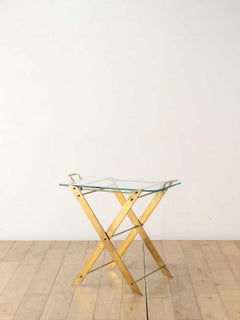 Italienischer Tisch mit Glasplatte aus den 1950er Jahren