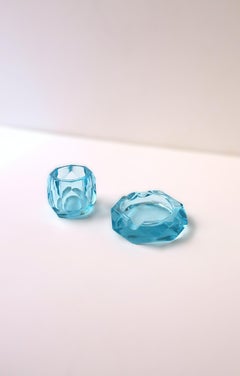 Italian Glass Vanity or Smoking Set, ca. Mid-20th Century, Italy