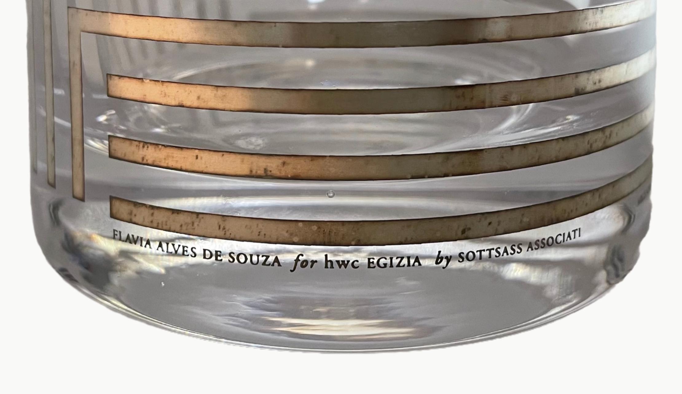 Post-Modern Italian Glass Vase by Flavia Alves de Souza for Sottsass Associati for Egizia For Sale
