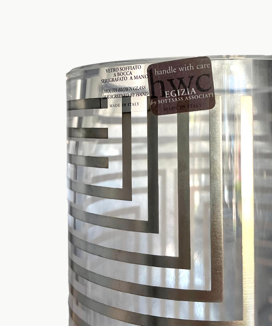 Italian Glass Vase by Flavia Alves de Souza for Sottsass Associati for Egizia In Excellent Condition For Sale In Bastrop, TX